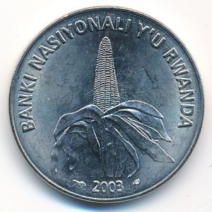 Rwanda, 50 francs, 2003