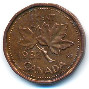 Канада, 1 цент (1982 г.)