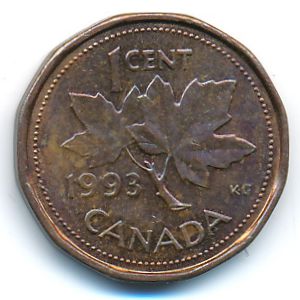Канада, 1 цент (1993 г.)