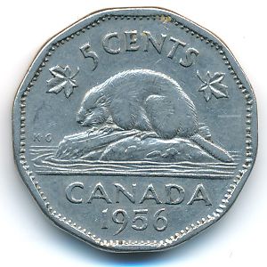 Canada, 5 cents, 1956