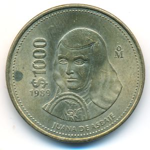 Мексика, 1000 песо (1989 г.)