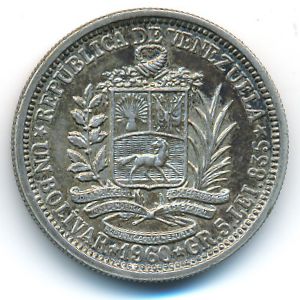 Венесуэла, 1 боливар (1960 г.)