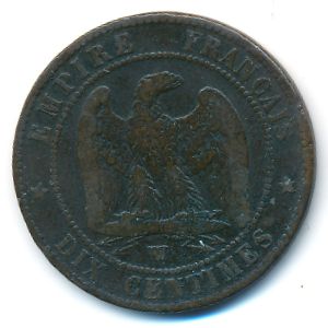Франция, 10 сентим (1856 г.)