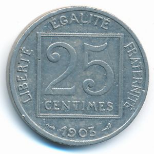 France, 25 centimes, 1903