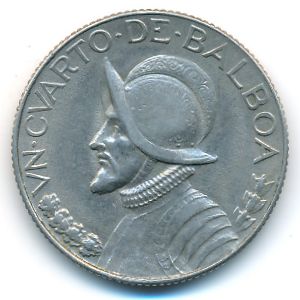 Panama, 1/4 balboa, 1966