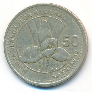 Guatemala, 50 centavos, 2001