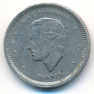 Dominican Republic, 10 centavos, 1987