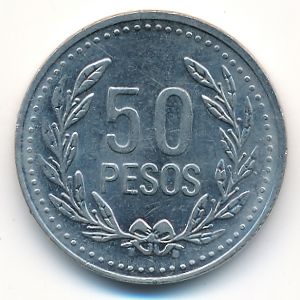 Колумбия, 50 песо (2010 г.)