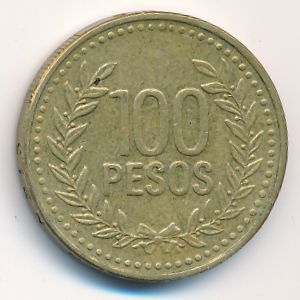 Колумбия, 100 песо (1994 г.)