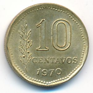 Аргентина, 10 сентаво (1970 г.)