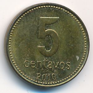 Аргентина, 5 сентаво (2010 г.)