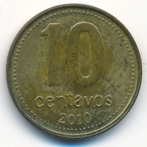 Аргентина, 10 сентаво (2010 г.)