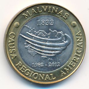 Аргентина, 2 песо (2012 г.)