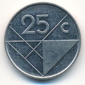 Aruba, 25 cents, 2001