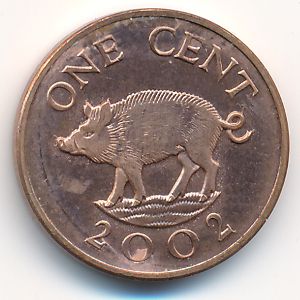 Bermuda Islands, 1 cent, 2002