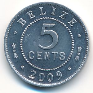Белиз, 5 центов (2009 г.)