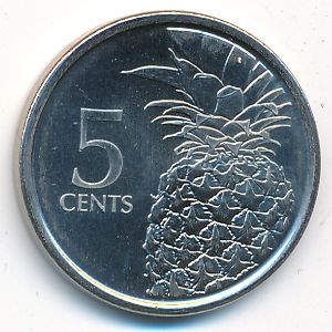 Багамские острова, 5 центов (2016 г.)