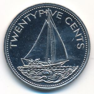 Bahamas, 25 cents, 2005