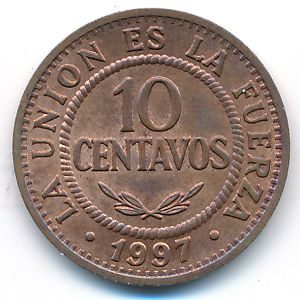 Боливия, 10 сентаво (1997 г.)
