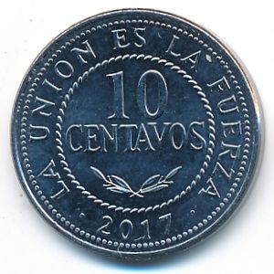 Боливия, 10 сентаво (2017 г.)