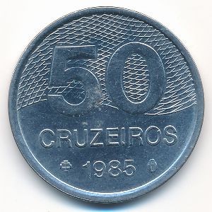 Brazil, 50 cruzeiros, 1985