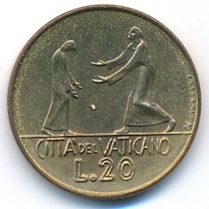 Ватикан, 20 лир (1978 г.)