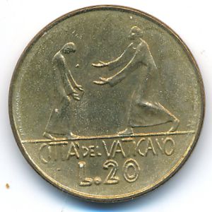 Ватикан, 20 лир (1978 г.)
