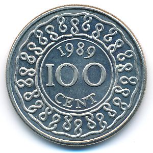 Суринам, 100 центов (1989 г.)
