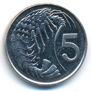 Каймановы острова, 5 центов (1996 г.)