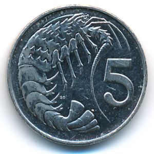 Каймановы острова, 5 центов (2002 г.)