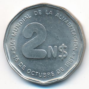 Уругвай, 2 новых песо (1981 г.)