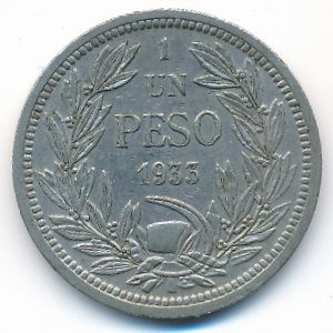Чили, 1 песо (1933 г.)