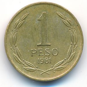 Chile, 1 peso, 1981