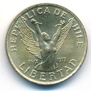Chile, 5 pesos, 1990