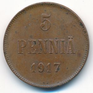 Финляндия, 5 пенни (1917 г.)