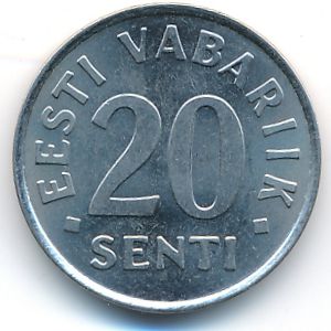 Эстония, 20 сентов (2004 г.)