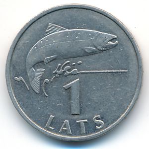 Латвия, 1 лат (1992 г.)