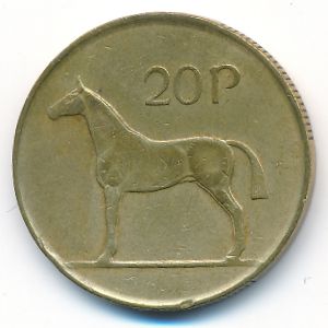 Ireland, 20 pence, 1988