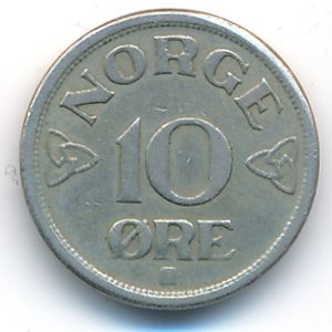 Norway, 10 ore, 1956