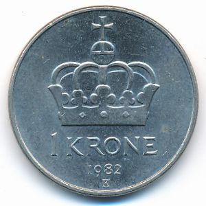 Норвегия, 1 крона (1982 г.)