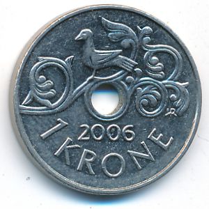 Норвегия, 1 крона (2006 г.)