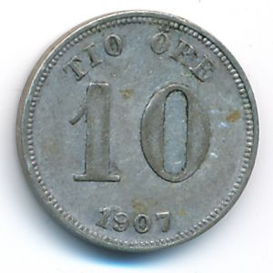 Швеция, 10 эре (1907 г.)