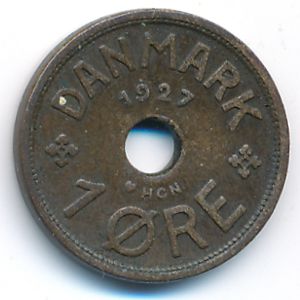 Дания, 1 эре (1927 г.)