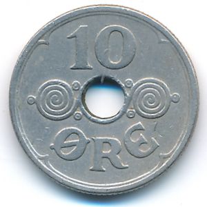 Denmark, 10 ore, 1940