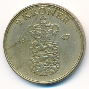 Дания, 2 кроны (1947 г.)