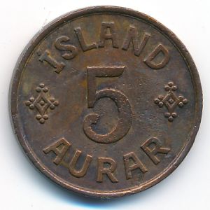 Исландия, 5 эйре (1942 г.)
