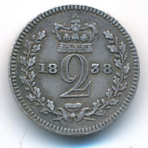 Великобритания, 2 пенса (1838 г.)