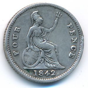 Великобритания, 4 пенса (1842 г.)