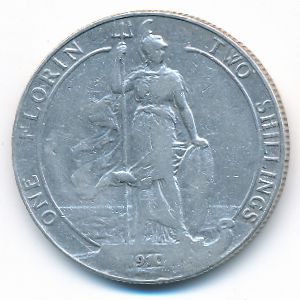 Великобритания, 1 флорин (1910 г.)