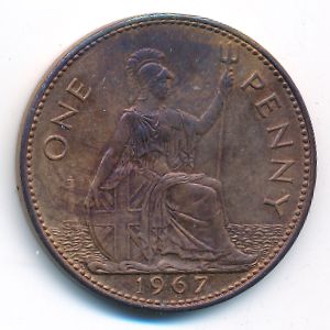 Великобритания, 1 пенни (1967 г.)
